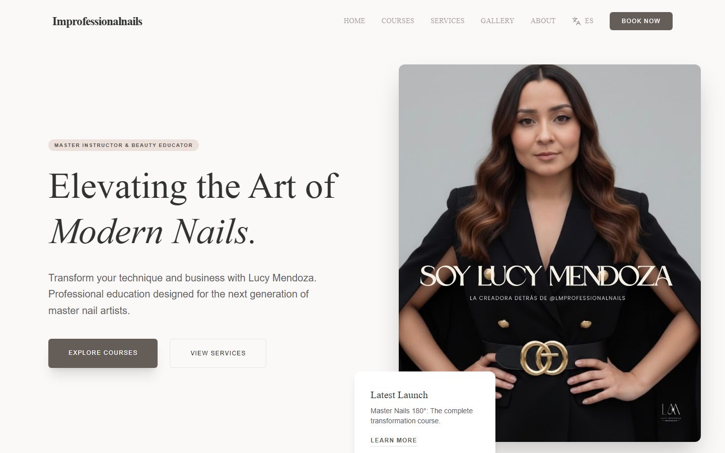 LM Professional Nails — website preview