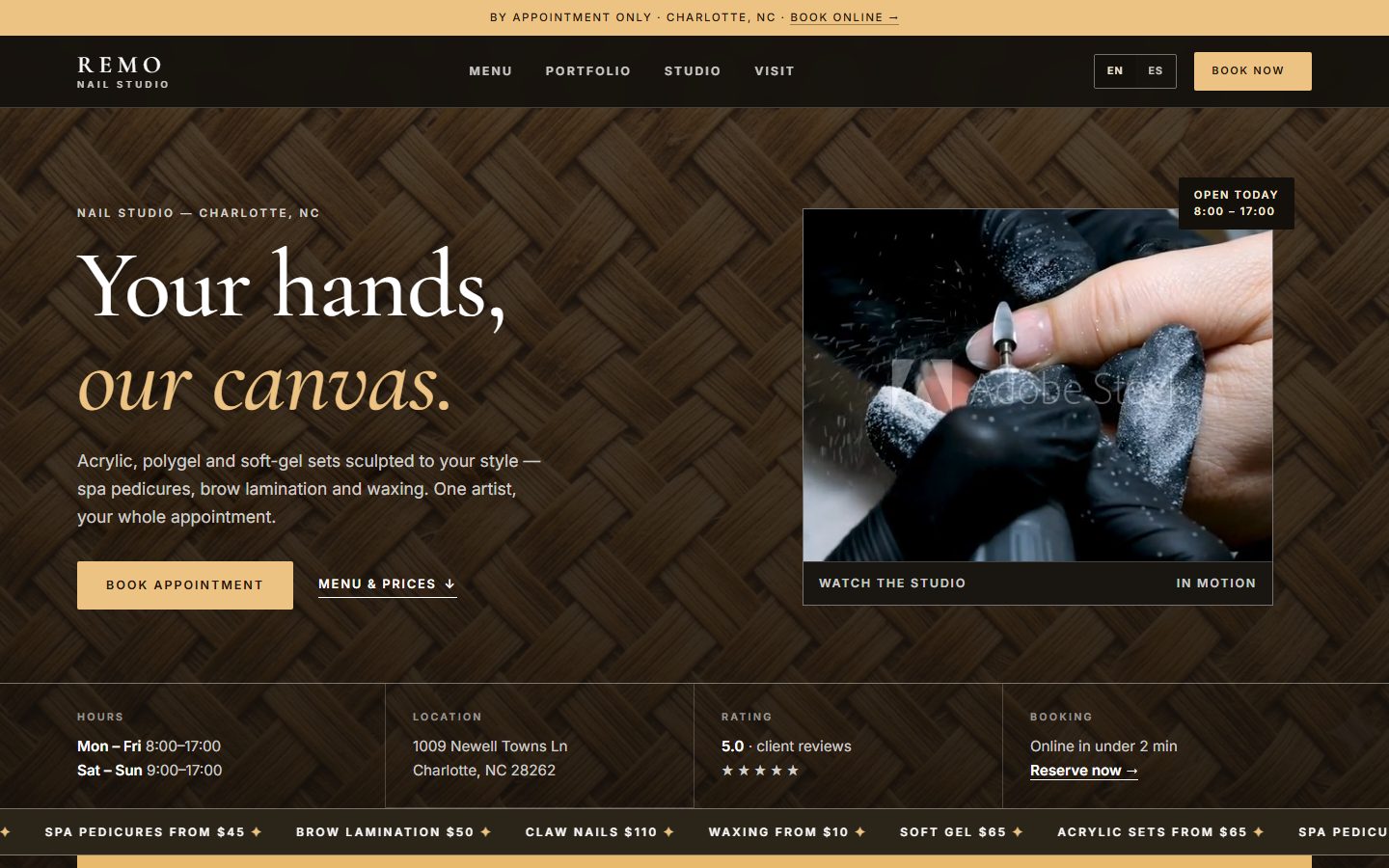 REMO Nail Studio — website preview